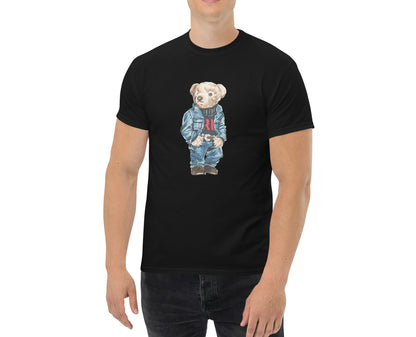 Men's American Polo Bear Cotton Short Sleeves T-Shirt