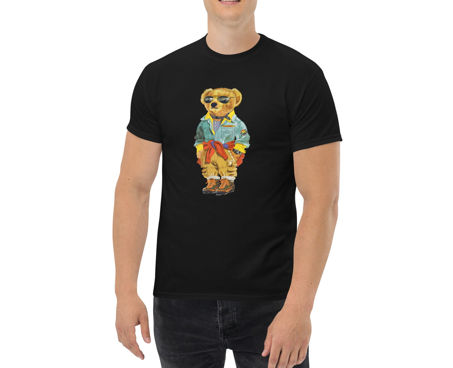 Men's American Polo Bear Cotton Short Sleeves T-Shirt