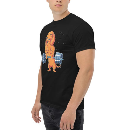 Unisex Dachshund Weightlifting Funny Deadlift Fitness Gym Gifts T-Shirt